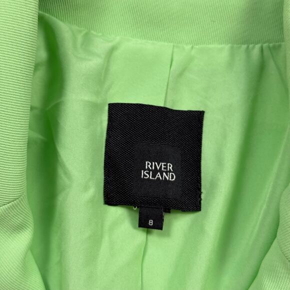 River Island Lime Green Oversized Blazer Jacket, Size 4 - Picture 4 of 7